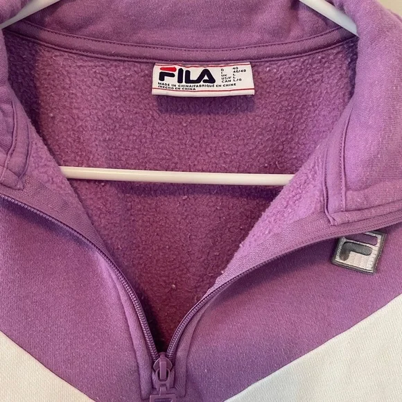 Fila Women's Lavender, White, and Heather Gray Sweater - Picture 2 of 4
